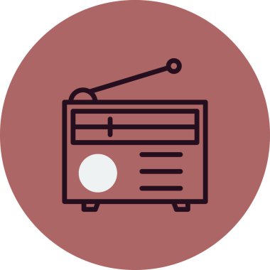 radyo simgesi vektör illüstrasyonu