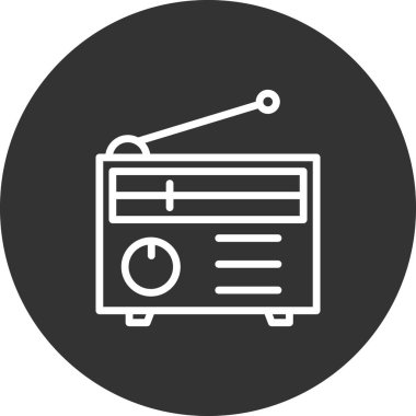 radyo simgesi vektör illüstrasyonu