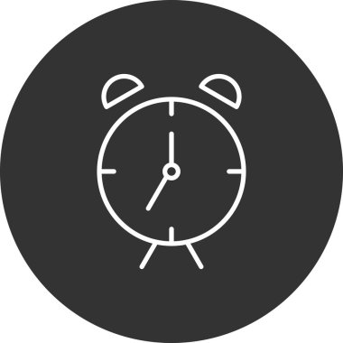  Çalar saat. Web simgesi basit illüstrasyon