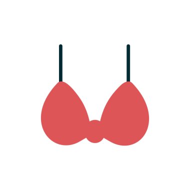 Sütyen ikonu. Web için iç çamaşırı vektör simgelerinin düz çizimi