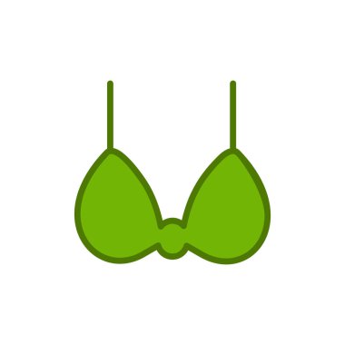 Sütyen ikonu. Web için mayolu vektör simgelerinin düz çizimi