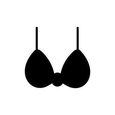 Sütyen ikonu. Web için iç çamaşırı vektör simgelerinin düz çizimi