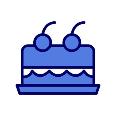 Kek. Web simgesi basit illüstrasyon