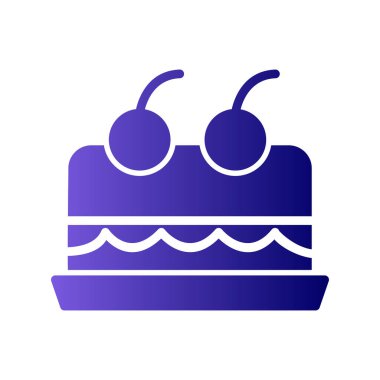 Kek. Web simgesi basit illüstrasyon