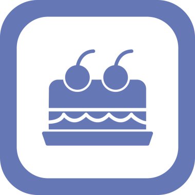 Kek. Web simgesi basit illüstrasyon