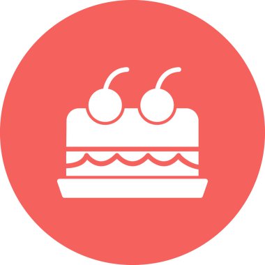 Kek. Web simgesi basit illüstrasyon