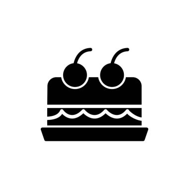 Kek. Web simgesi basit illüstrasyon