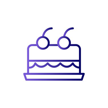 Kek. Web simgesi basit illüstrasyon