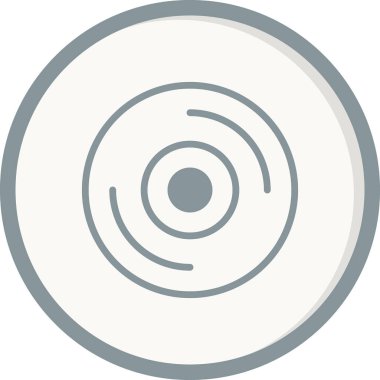 cd disk basit simgesi, vektör illüstrasyonu
