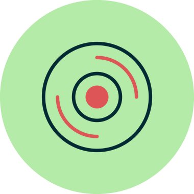 cd disk basit simgesi, vektör illüstrasyonu