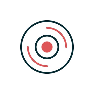 cd disk basit simgesi, vektör illüstrasyonu