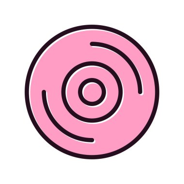 cd disk basit simgesi, vektör illüstrasyonu