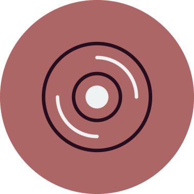 cd disk basit simgesi, vektör illüstrasyonu