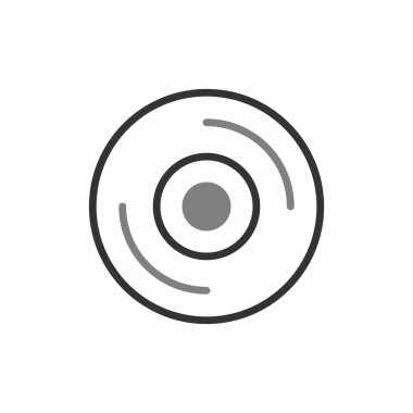 cd disk basit simgesi, vektör illüstrasyonu