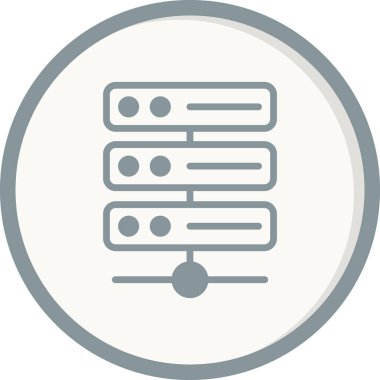 Veritabanı basit simgesi, vektör çizim