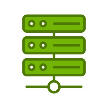 Veritabanı basit simgesi, vektör çizim