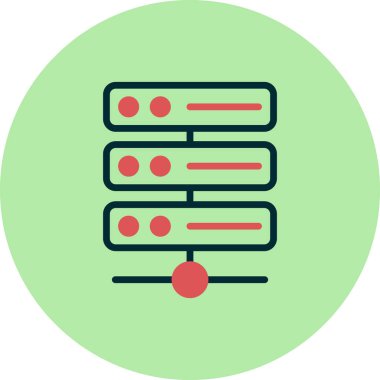 Veritabanı basit simgesi, vektör çizim