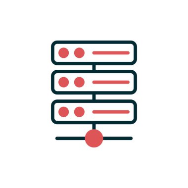 Veritabanı basit simgesi, vektör çizim