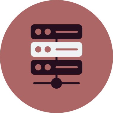 Veritabanı basit simgesi, vektör çizim