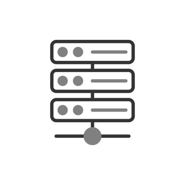 Veritabanı basit simgesi, vektör çizim