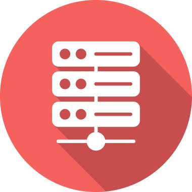 Veritabanı basit simgesi, vektör çizim