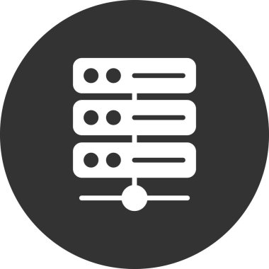 Veritabanı basit simgesi, vektör çizim