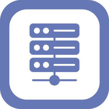 Veritabanı basit simgesi, vektör çizim