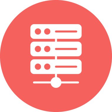 Veritabanı basit simgesi, vektör çizim