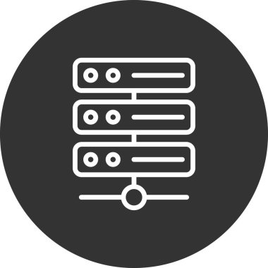 Veritabanı basit simgesi, vektör çizim