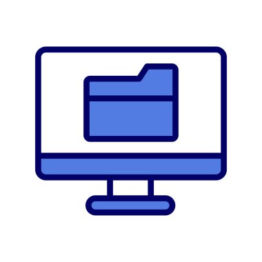 Bilgisayar ui dizini basit simgesi, vektör illüstrasyonu