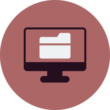 Bilgisayar ui dizini basit simgesi, vektör illüstrasyonu