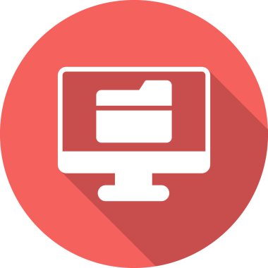 Bilgisayar ui dizini basit simgesi, vektör illüstrasyonu