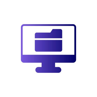 Bilgisayar ui dizini basit simgesi, vektör illüstrasyonu