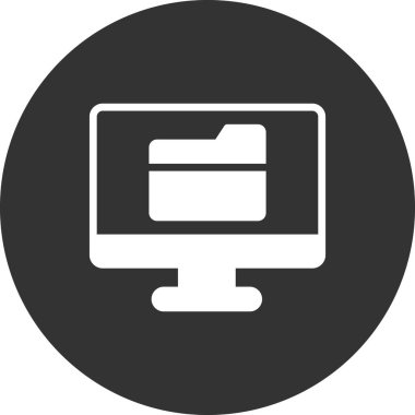 Bilgisayar ui dizini basit simgesi, vektör illüstrasyonu