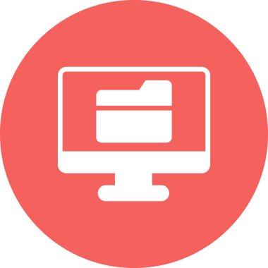 Bilgisayar ui dizini basit simgesi, vektör illüstrasyonu