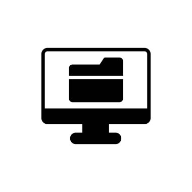 Bilgisayar ui dizini basit simgesi, vektör illüstrasyonu