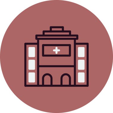Hastane Simgesi Vektör İllüstrasyonu
