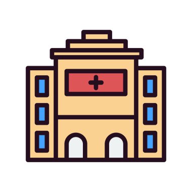 Hastane Simgesi Vektör İllüstrasyonu