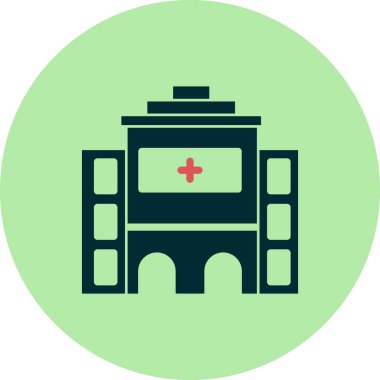 Hastane Simgesi Vektör İllüstrasyonu
