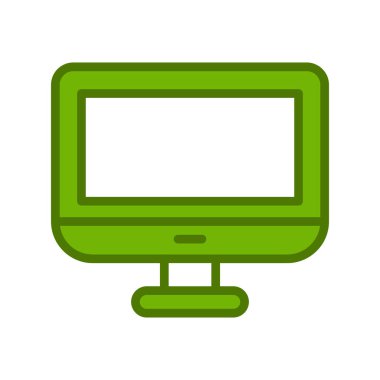 bilgisayar monitörü vektör simgesi