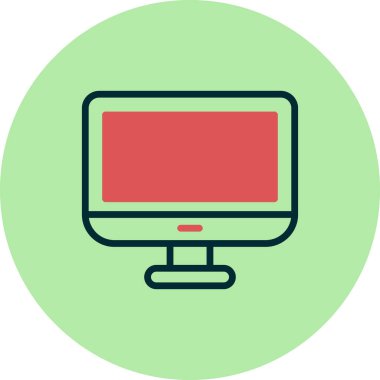 bilgisayar monitörü vektör simgesi