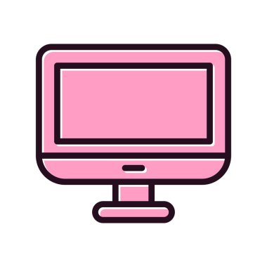 bilgisayar monitörü vektör simgesi