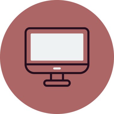 bilgisayar monitörü vektör simgesi
