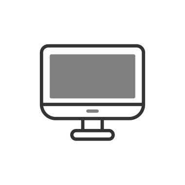 bilgisayar monitörü vektör simgesi