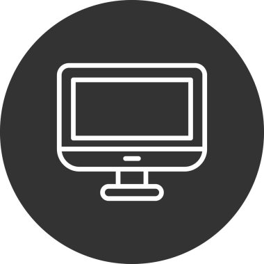 bilgisayar monitörü vektör simgesi