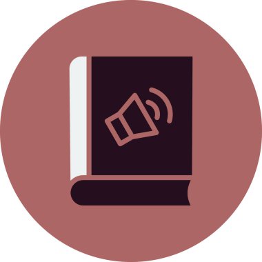 Kitap simgesi, düz vektör çizimi tasarımı