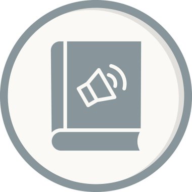 Kitap simgesi, düz vektör çizimi tasarımı