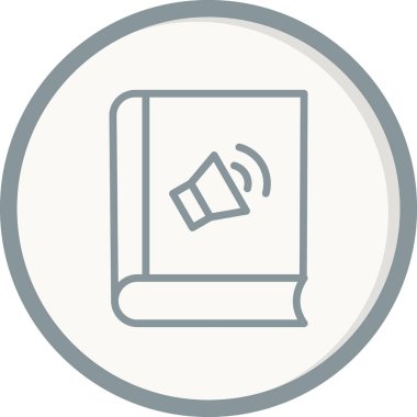 Kitap simgesi, düz vektör çizimi tasarımı