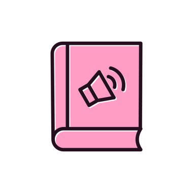 Kitap simgesi, düz vektör çizimi tasarımı