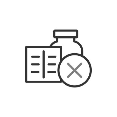 Test tübü simgesinin vektör illüstrasyonu